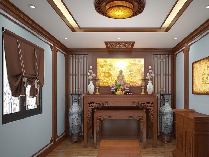 Lưu ý khi thiết kế phòng thờ Phật tại gia đình phù hợp thế giới tâm linh 3